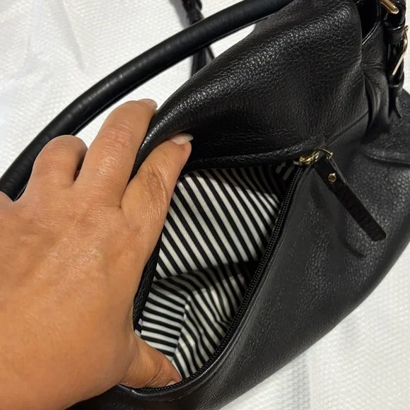 Kate Spade Black Pebbled Leather Shoulder Bag and crossbody